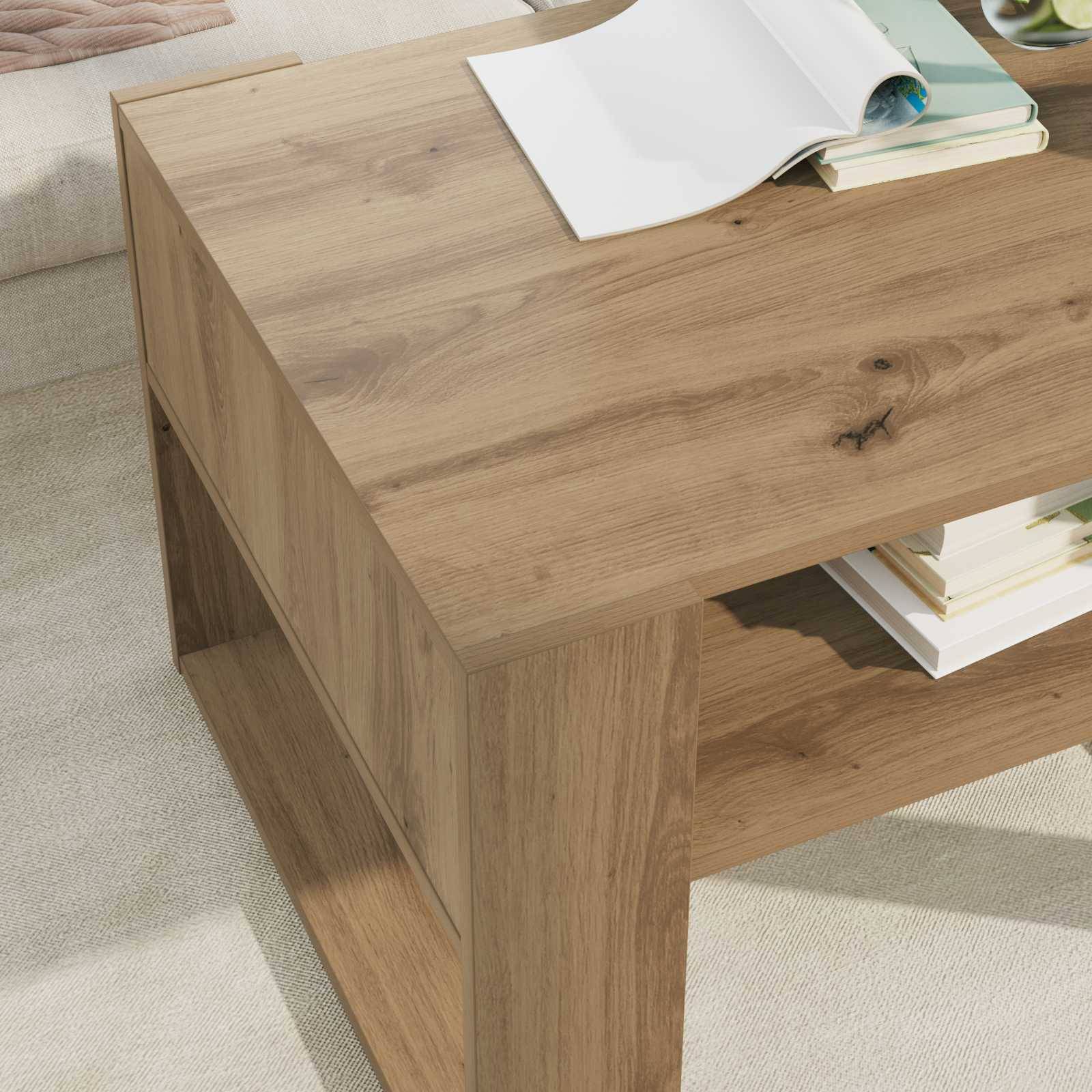 vidaXL Couchtisch Artisan-Eiche 66 x 53 x 45 cm Holzwerkstoff