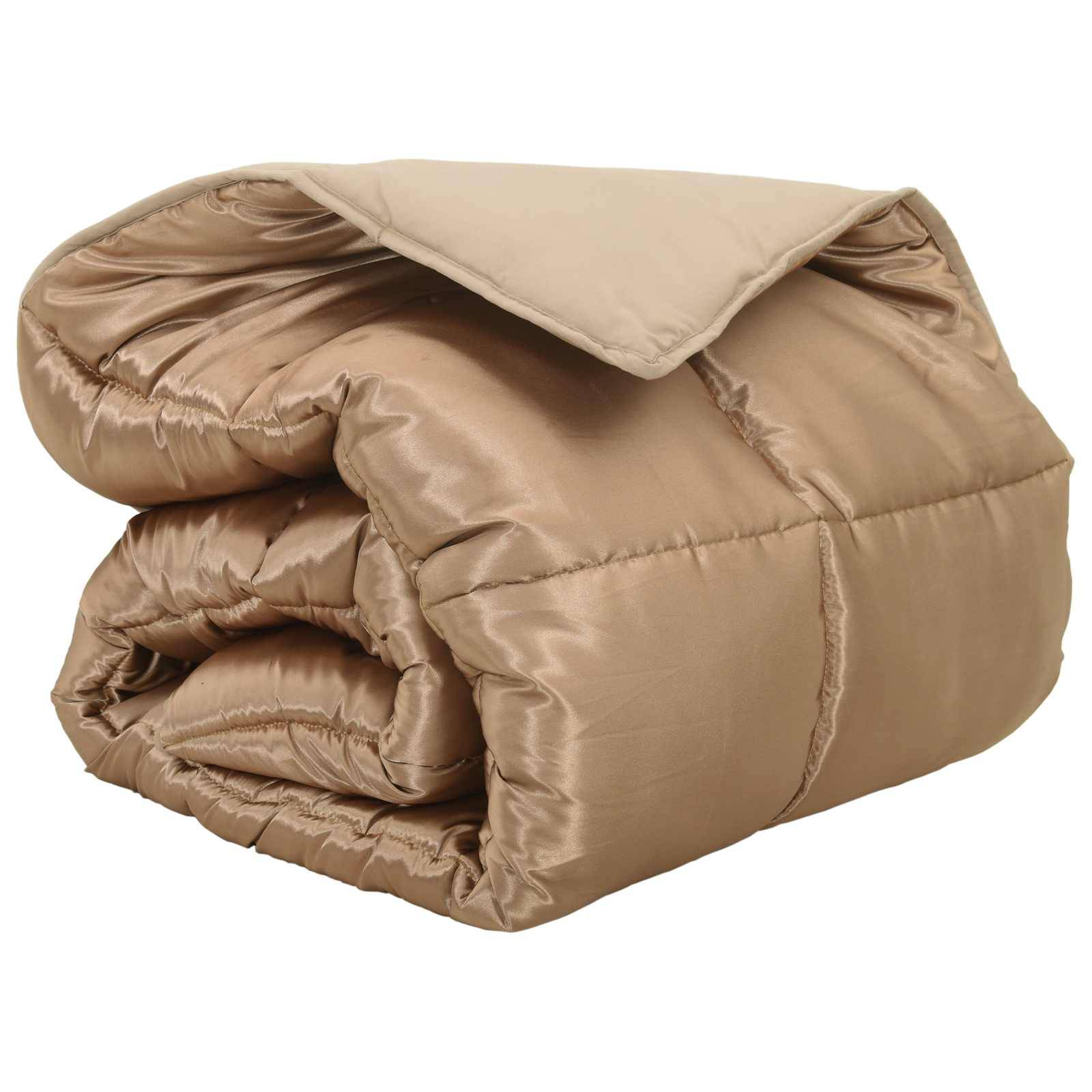 vidaXL Winterbettdecke Gold 135 x 200 cm Satin und Mikrofaser