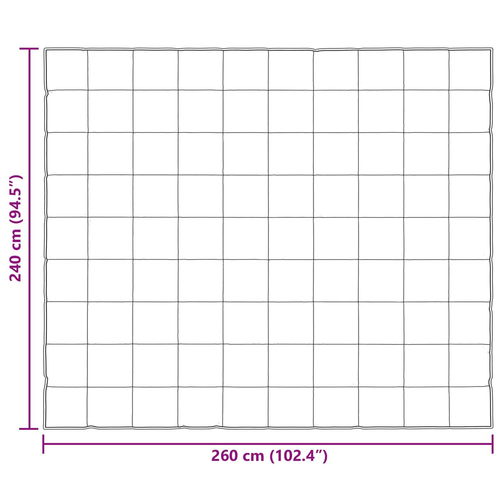 vidaXL Ganzjahresbettdecke Schwarz 240 x 260 cm Satin und Mikrofaser