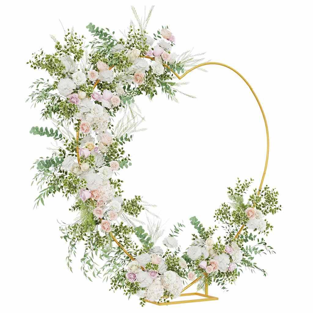 vidaXL Hochzeitsbogen Gold 195 x 35 x 211 cm Stahl