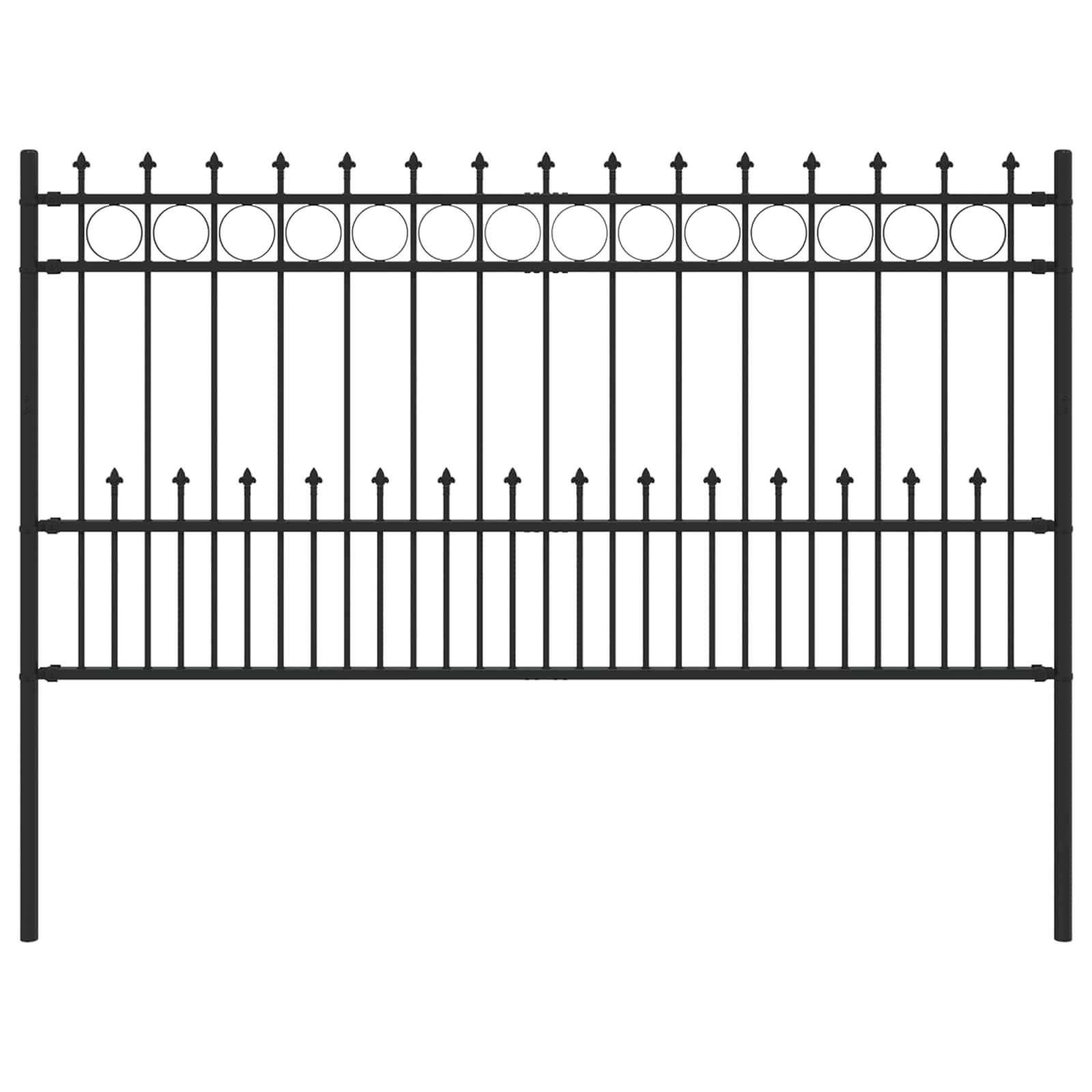 vidaXL Spike-Ringzaun Horst Schwarz 200 x 150 cm