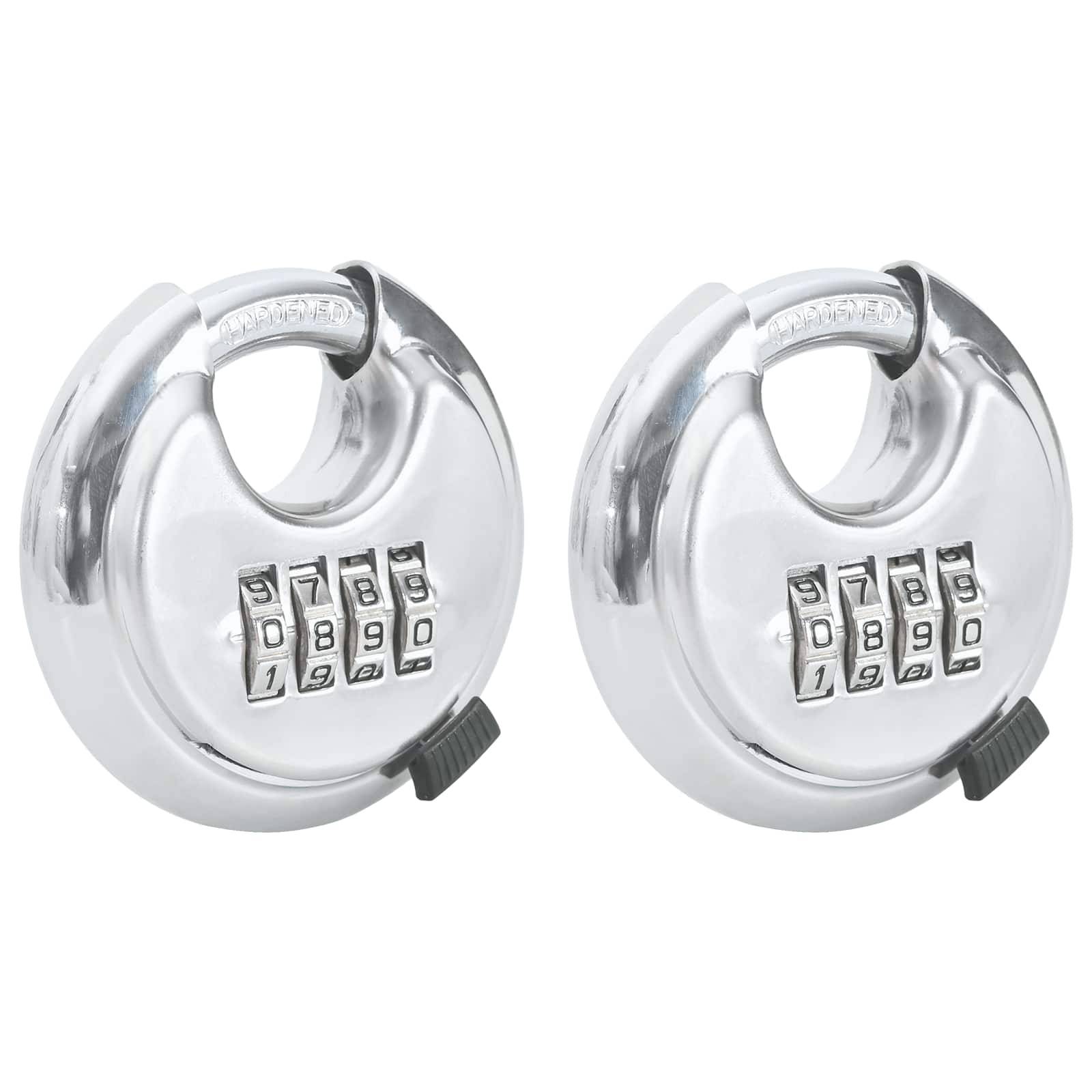 vidaXL Diskusschlösser mit Schlüsseln 2 pcs Silber 7 x 2,3 x 7 cm
