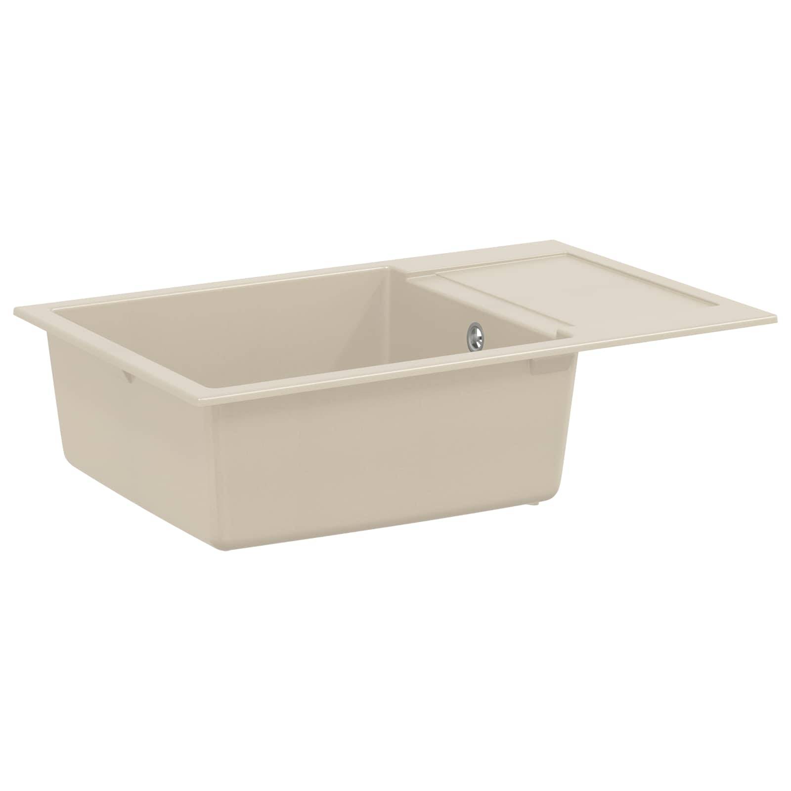 vidaXL Waschbecken Beige 780 x 500 mm 80% Quarz und 20% Harz