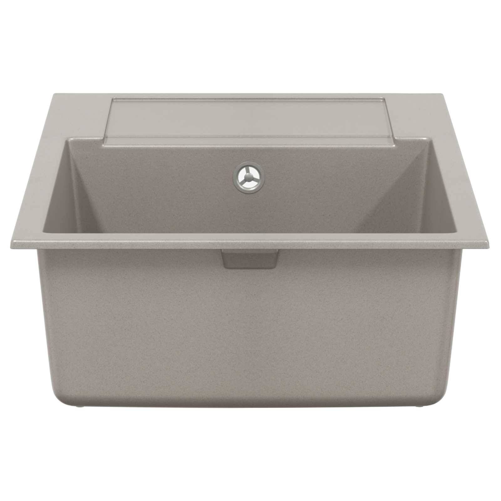 vidaXL Waschbecken Grau 780 x 500 mm 80% Quarz und 20% Harz