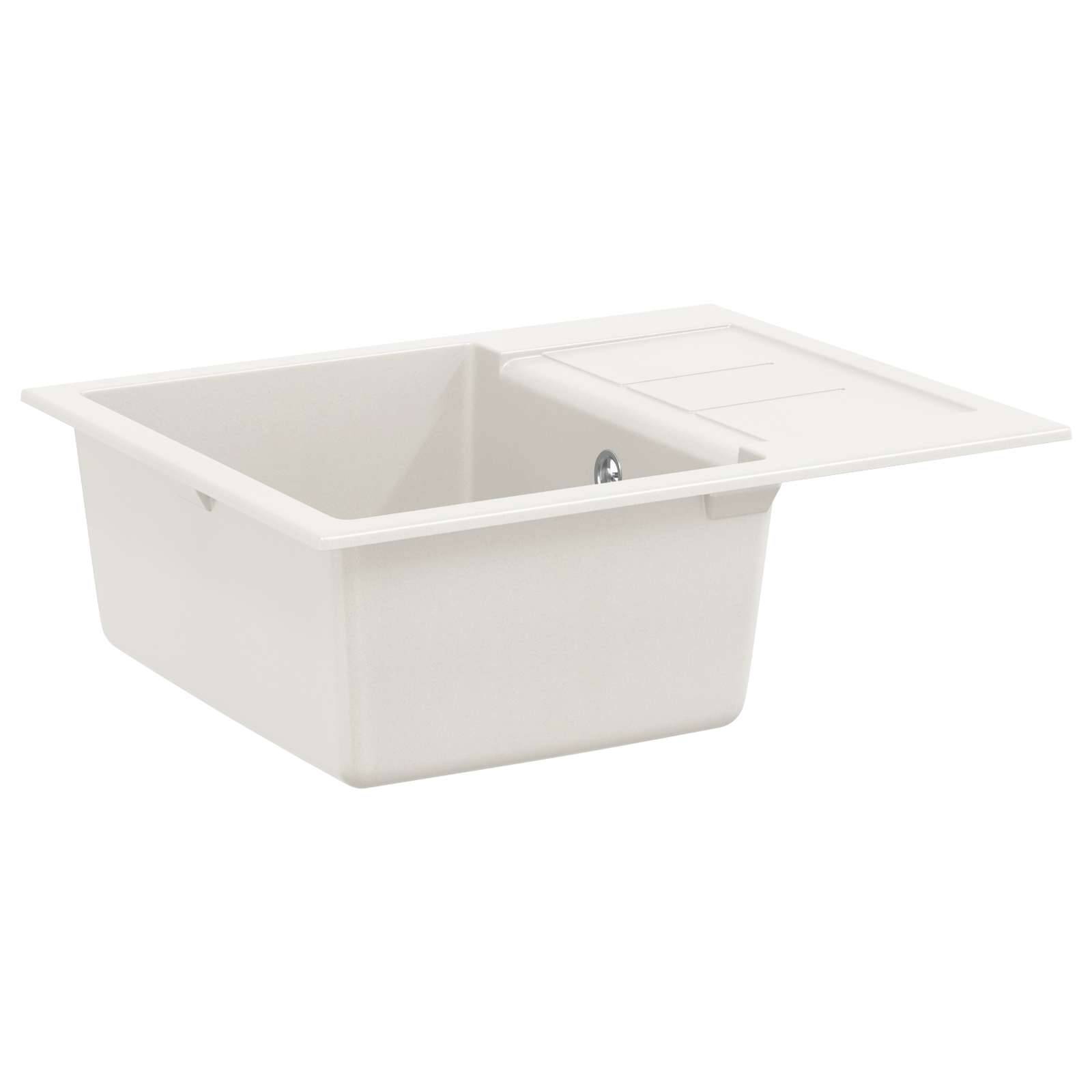 vidaXL Waschbecken Weiß 620 x 500 mm 80% Quarz und 20% Harz