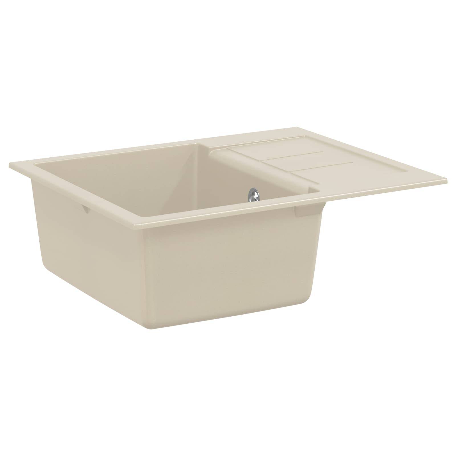 vidaXL Waschbecken Beige 620 x 500 mm 80% Quarz und 20% Harz
