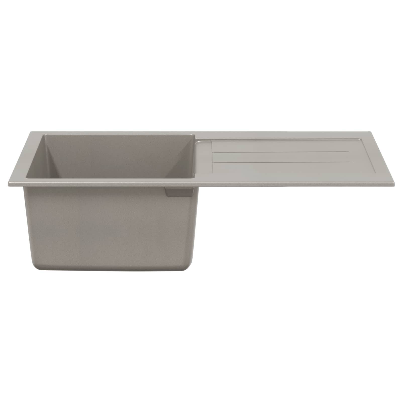 vidaXL Waschbecken Grau 780 x 500 mm 80% Quarz und 20% Harz