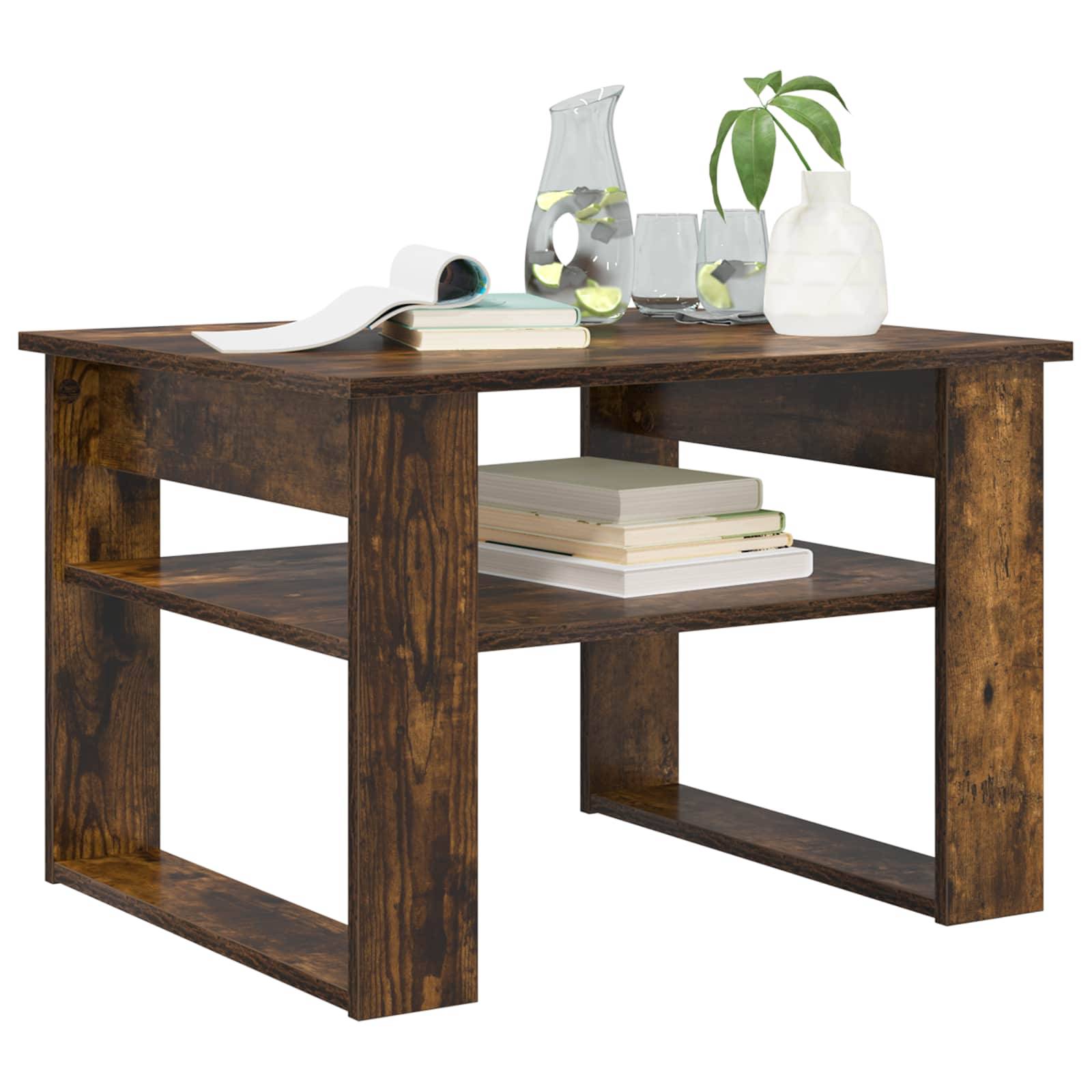 vidaXL Couchtisch Geräucherte Eiche 64 x 54 x 44 cm Holzwerkstoff