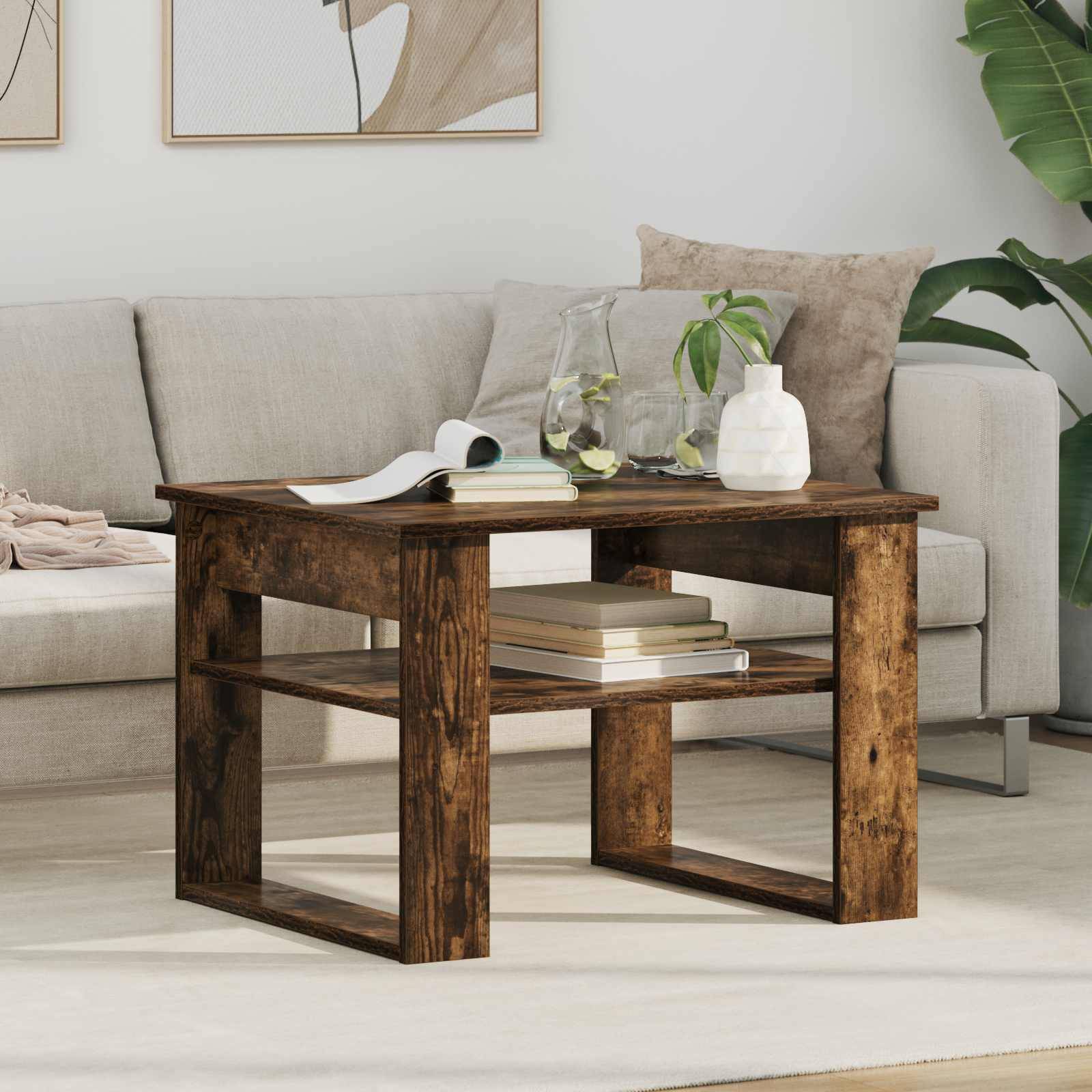 vidaXL Couchtisch Geräucherte Eiche 64 x 54 x 44 cm Holzwerkstoff
