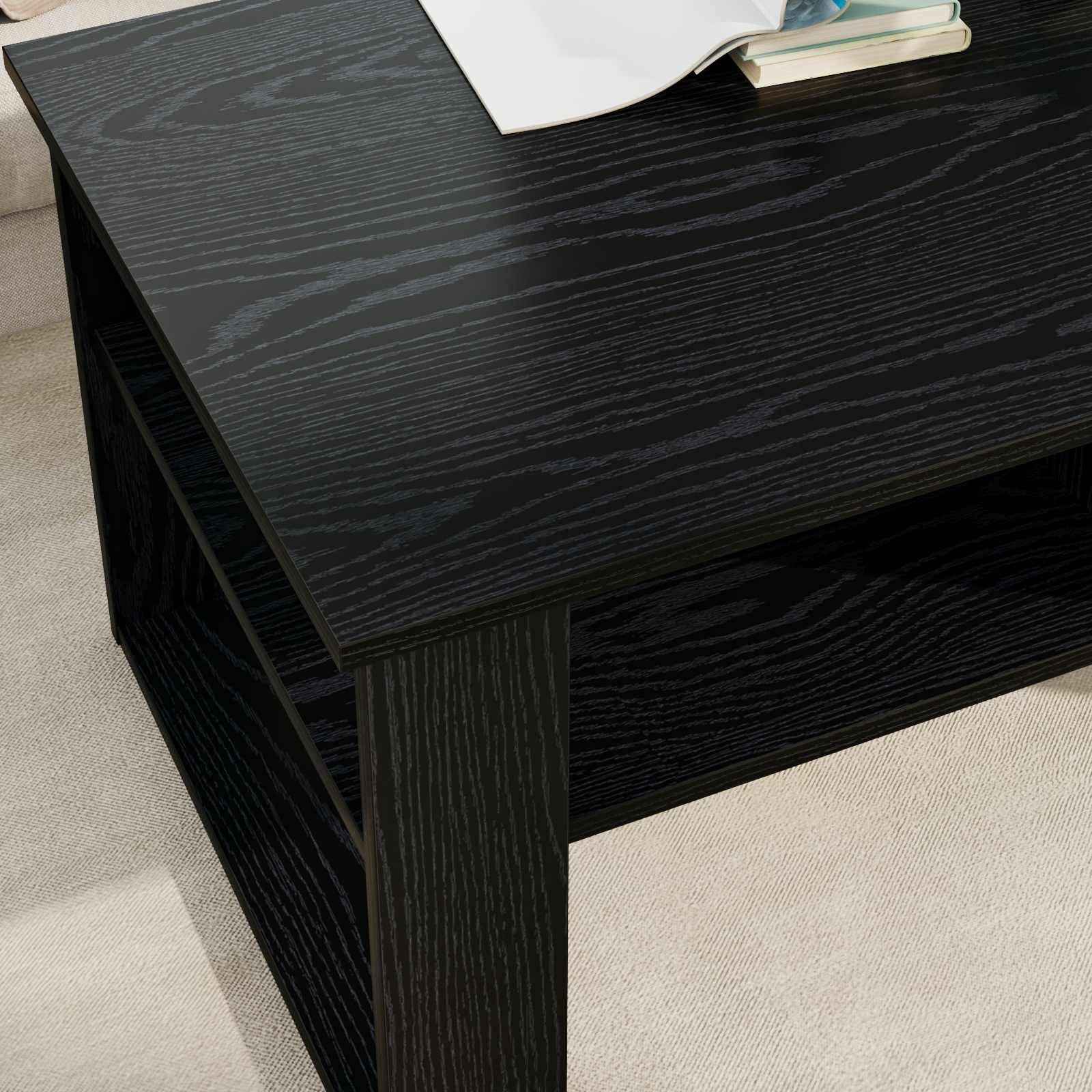 vidaXL Couchtisch Schwarz Eichen-Optik 96 x 54 x 44 cm Holzwerkstoff