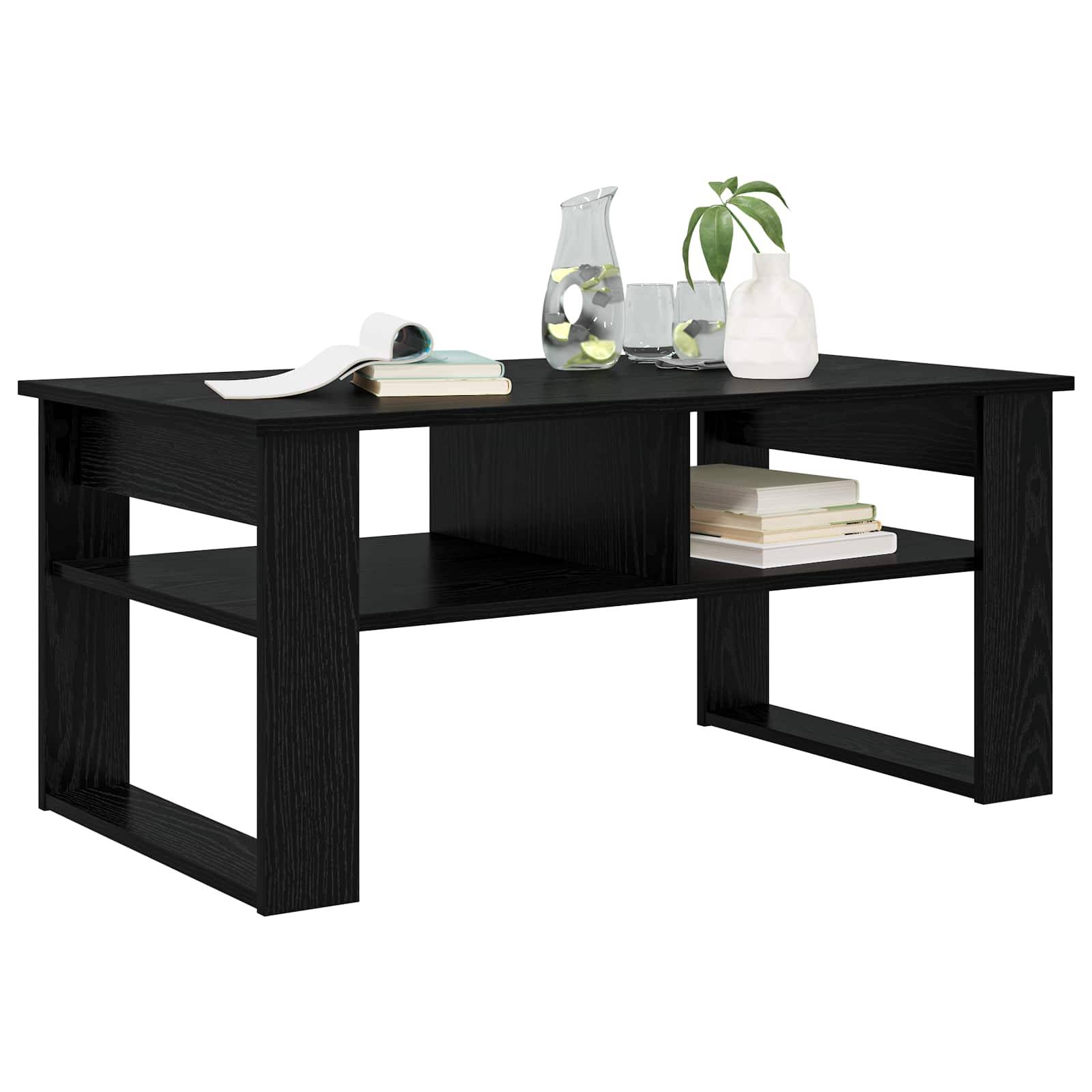 vidaXL Couchtisch Schwarz Eichen-Optik 96 x 54 x 44 cm Holzwerkstoff