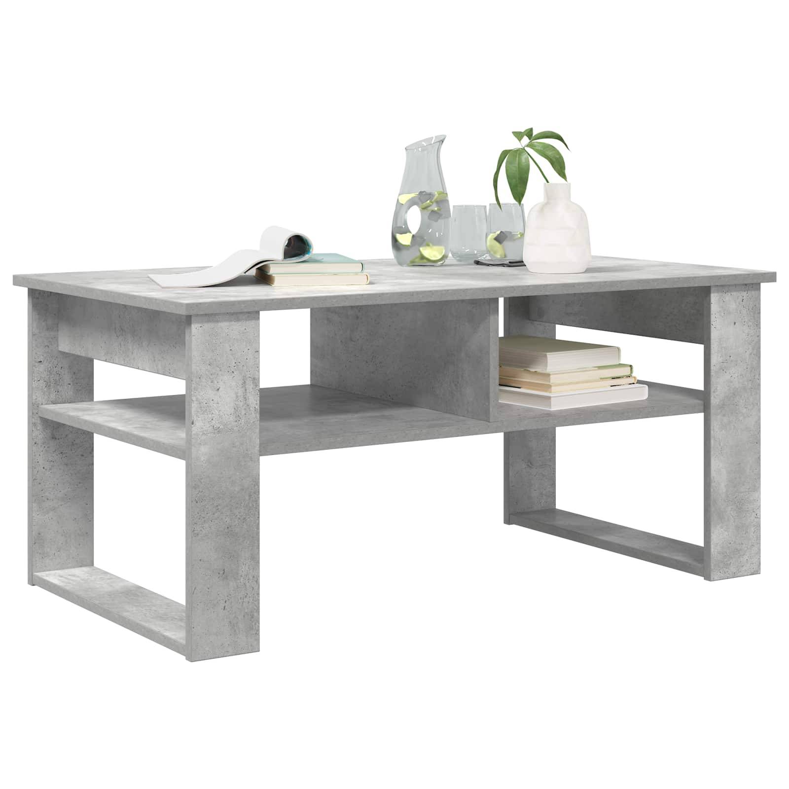 vidaXL Couchtisch Beton Grau 96 x 54 x 44 cm Holzwerkstoff