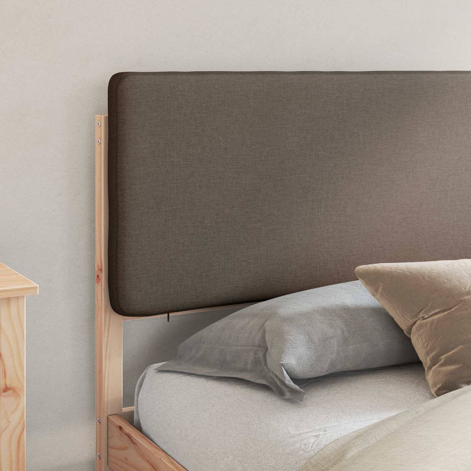 vidaXL Bettgestell mit gepolstertem Kopfteil Taupe 180 x 200 cm