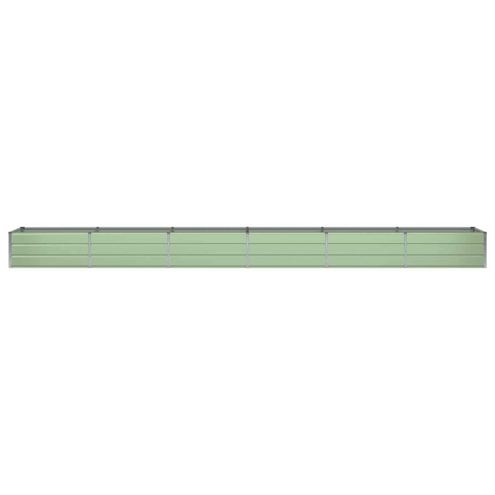 vidaXL Pflanzkübel Grün 600 x 80 x 45 cm Stahl