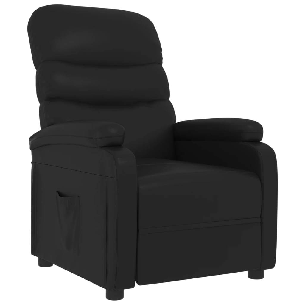 vidaXL Relaxsessel Schwarz Kunstleder