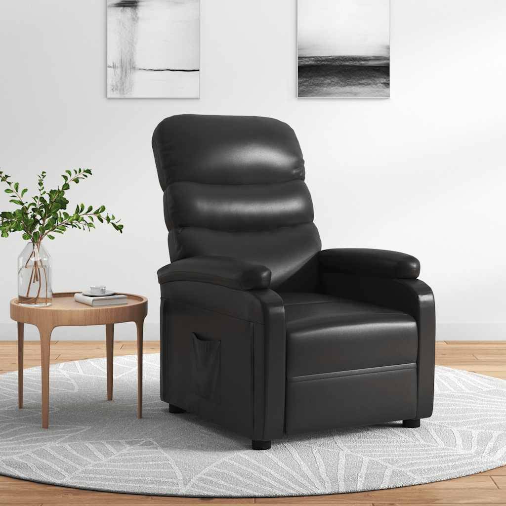vidaXL Relaxsessel Schwarz Kunstleder