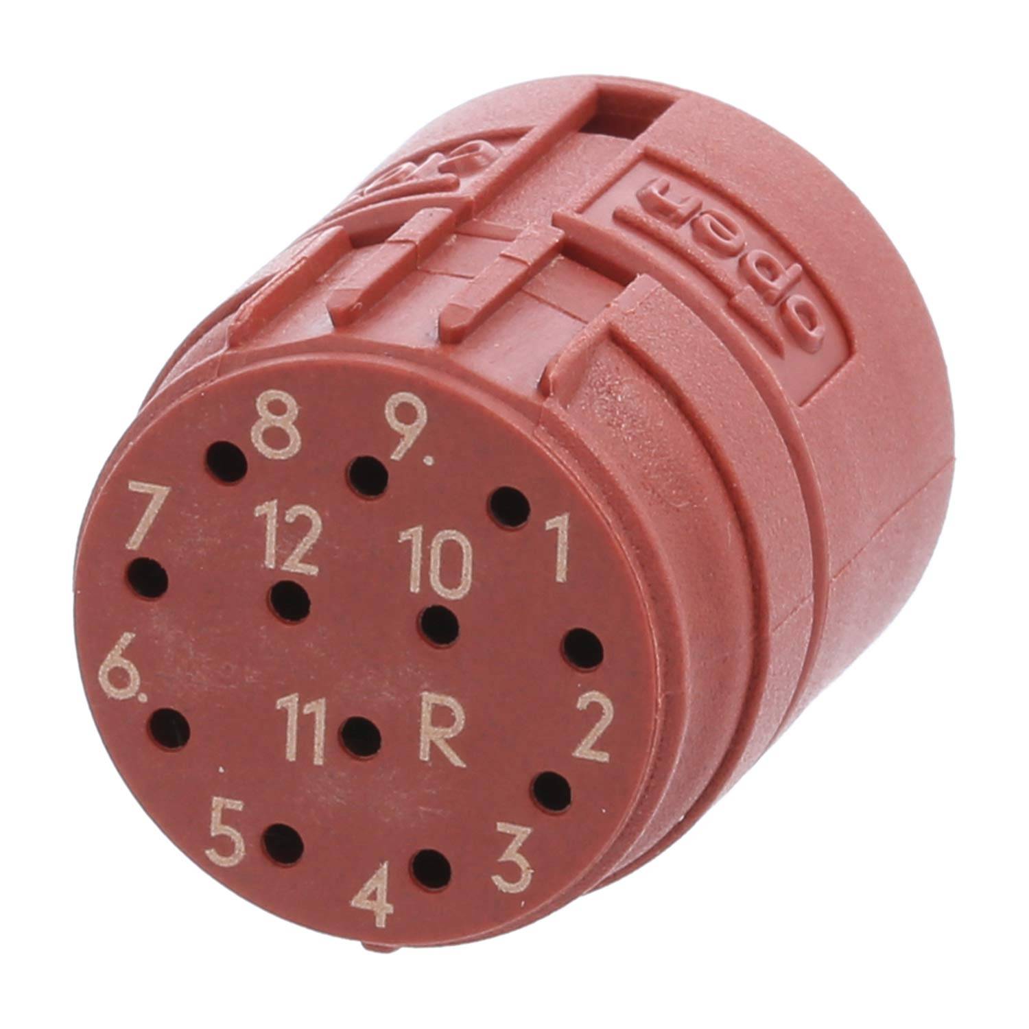 Phoenix Contact M23 RF Crimp-Kontakteinsatz Stift Crimpanschluss, Polzahl 12-polig 150V, 8A, Farbe rotbraun - 10 Stück