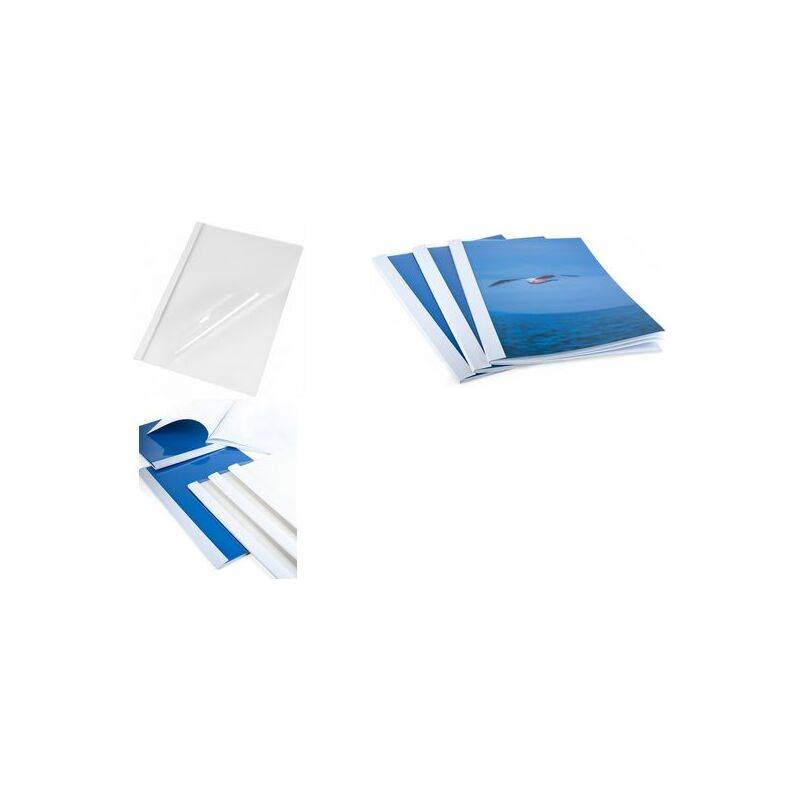 pavo Thermobindemappe, glänzend, DIN A4, 1,5 mm, weiß