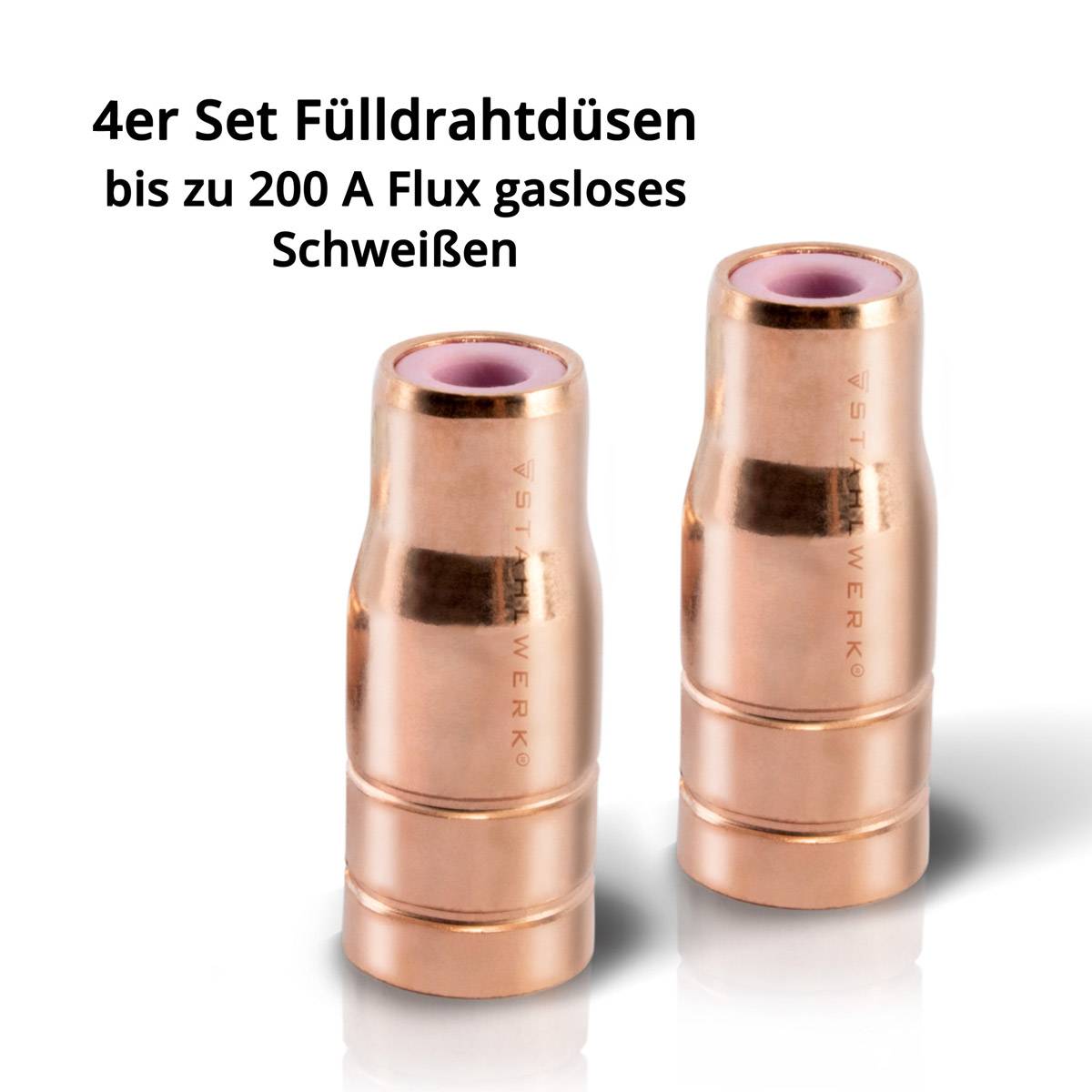 STAHLWERK 4er Set Fülldrahtdüsen AK14/MB14/AK15/MB15 3 Drahtbürsten 220 mm