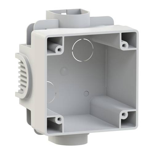 PC ELECTRIC 88300 - Unterputzdose für Dosen Design (horizontal reihbar & vertikal steckbar | inkl. Schrauben) - hellgrau
