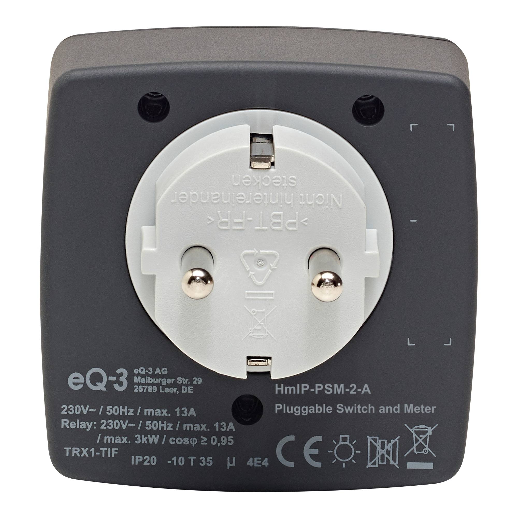 HOMEMATIC IP 161599A0, Schalt-Mess-Steckdose, anthrazit