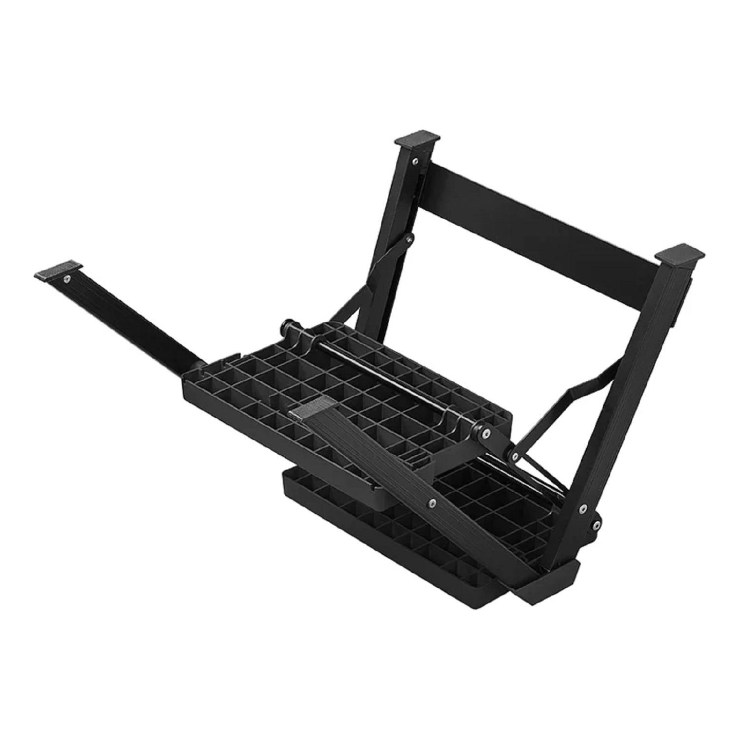 Doppeltritt Aluminium klappbar schwarz Steighilfe rutschfest
