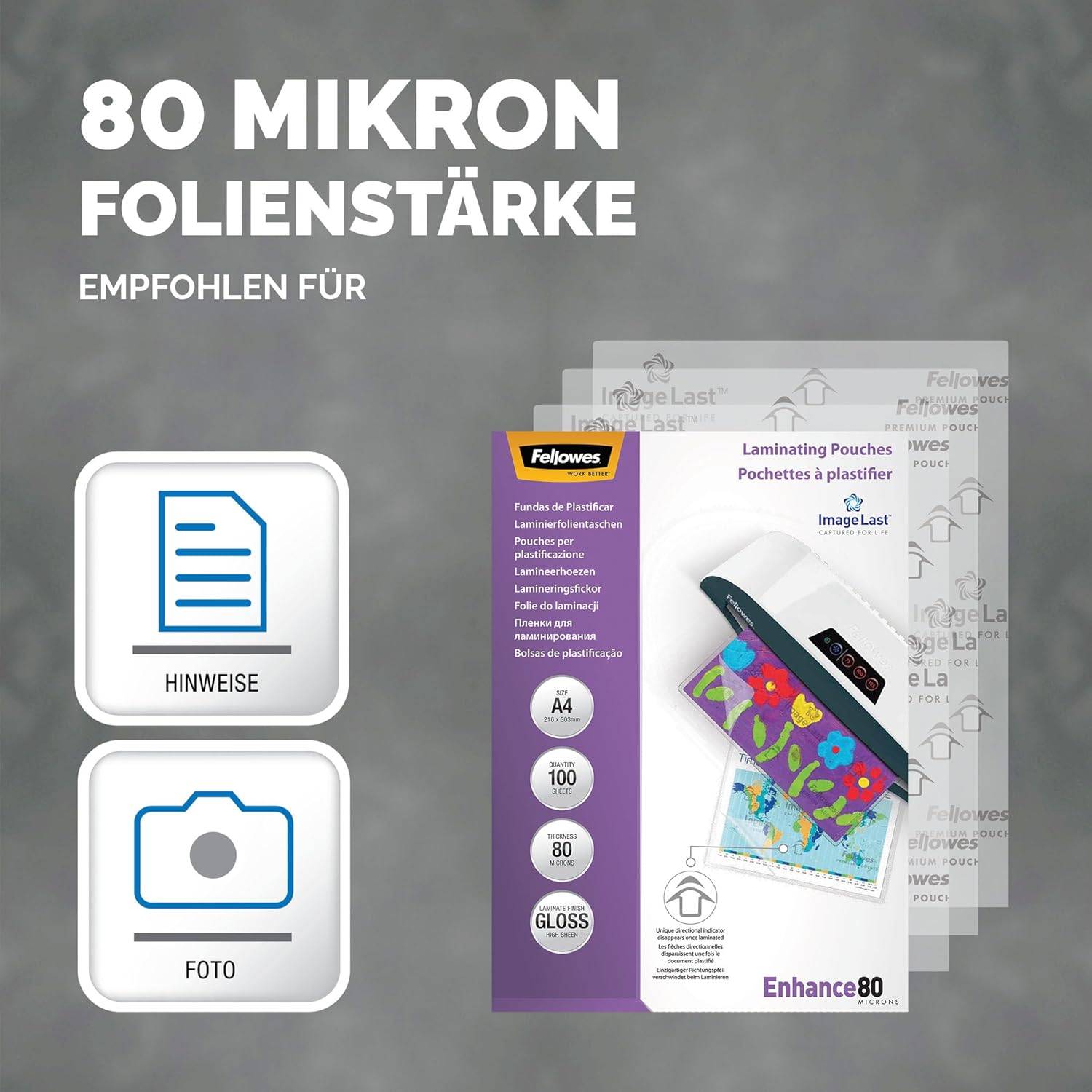 Fellowes - 10% ERSPARNIS IM VORTEILSPACK – Großpackung mit 500 Stück für rege...
