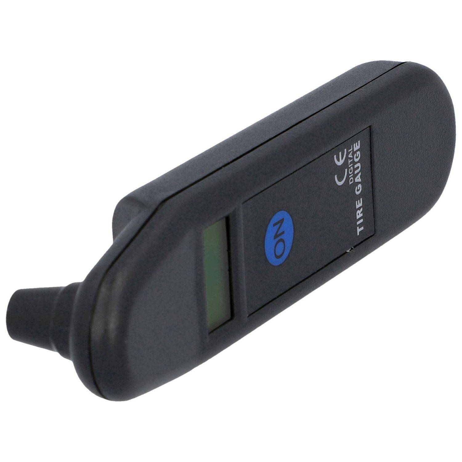 Digitales Reifendruckmessgerät mit Ein-/Ausschalter und kleinem Display zur Messung des Reifendrucks.