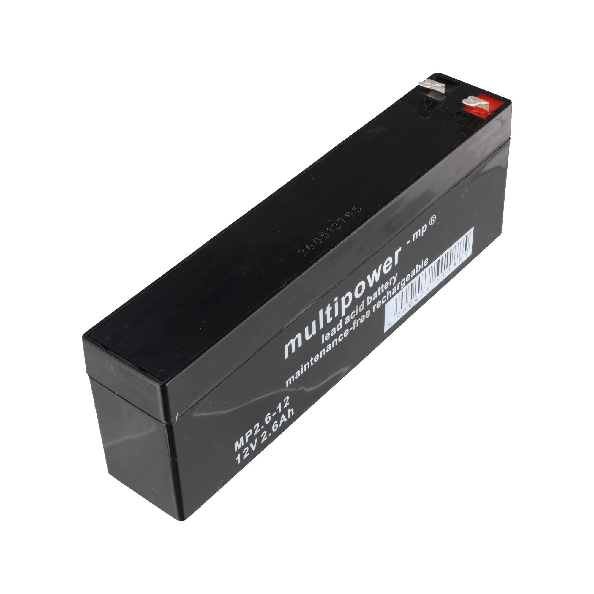 AKKUmed Blei Akku passend für Esaote EKG P8000 Power - 12 V 2600 mAh 178x34x60 mm