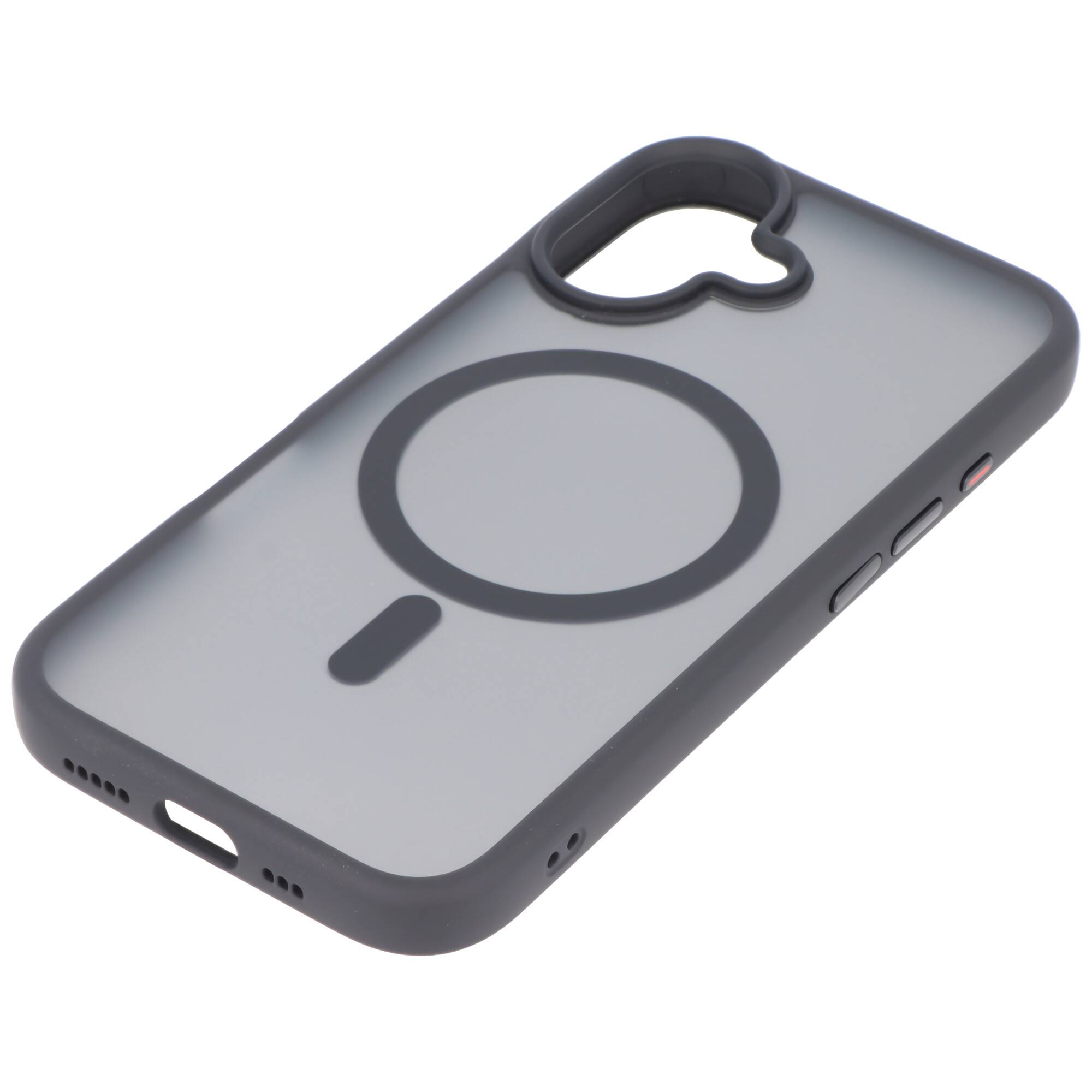 Hülle passend für Apple iPhone 16 - schwarz transparent MagSafe Wireless Charging