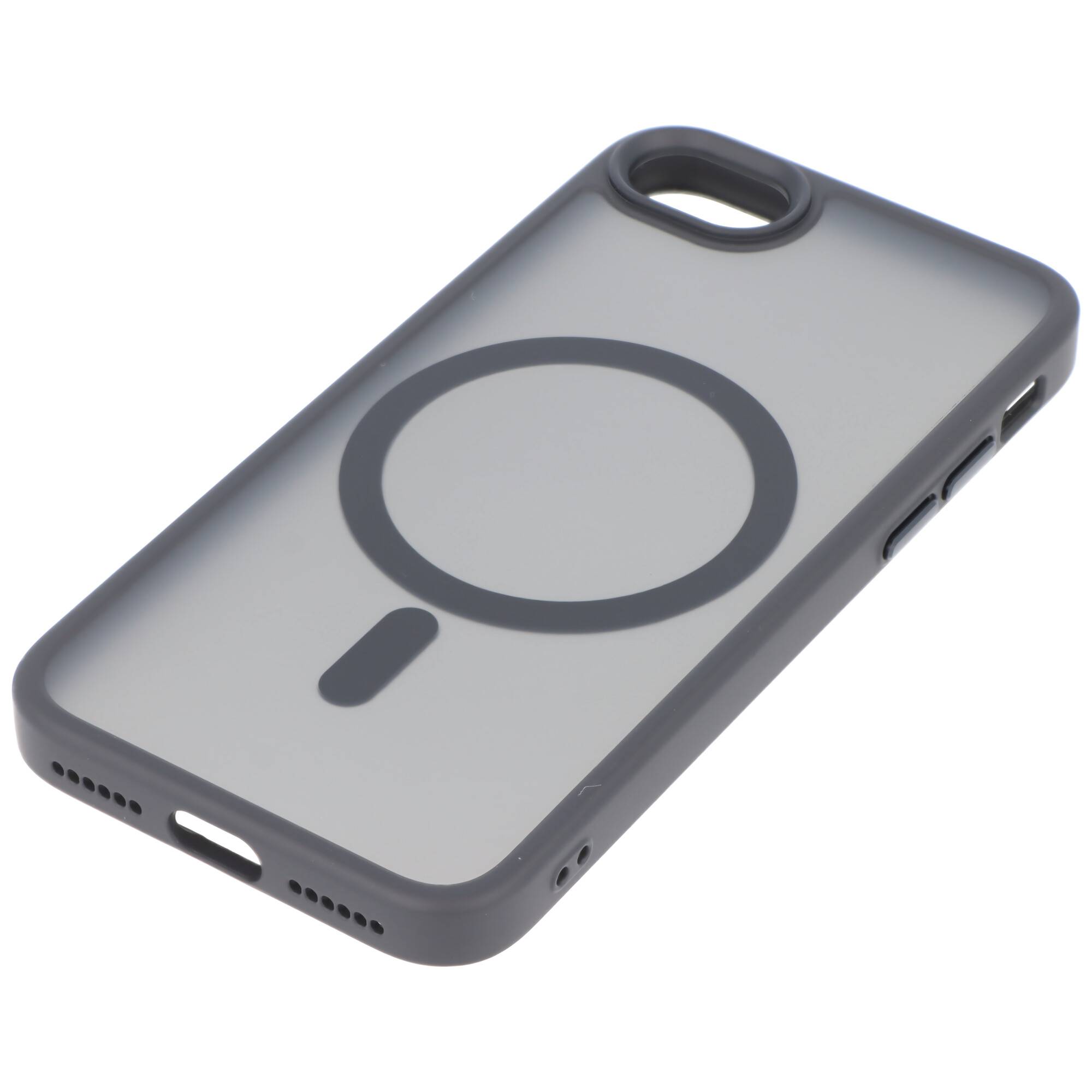 Hülle passend für Apple iPhone SE3 - schwarz transparent MagSafe Wireless Charging