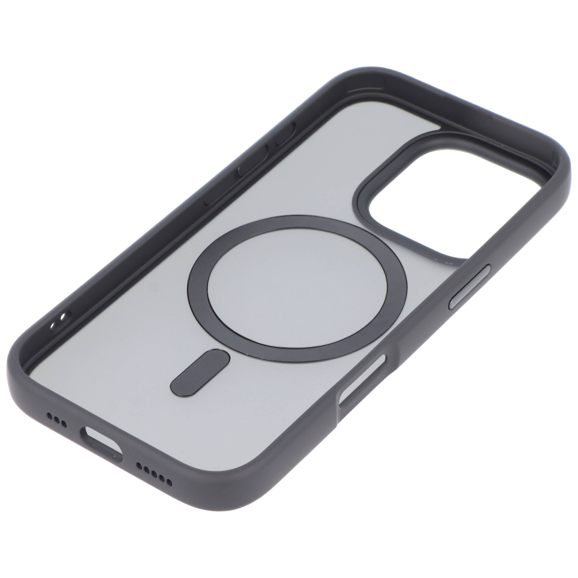 Hülle passend für Apple iPhone 16 Pro - schwarz transparent MagSafe Wireless Charging