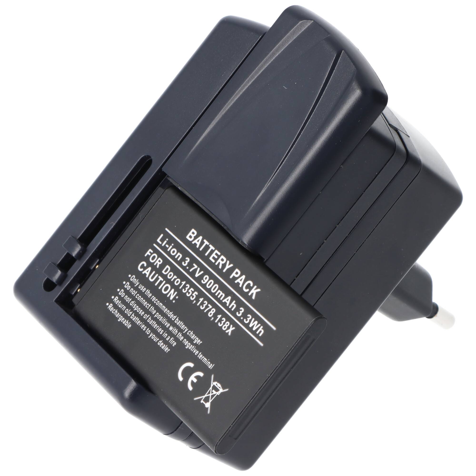 Akku passend für Doro 1355, 1378, 138X, Li-ion, 3,7V, 900mAh, 3,3Wh