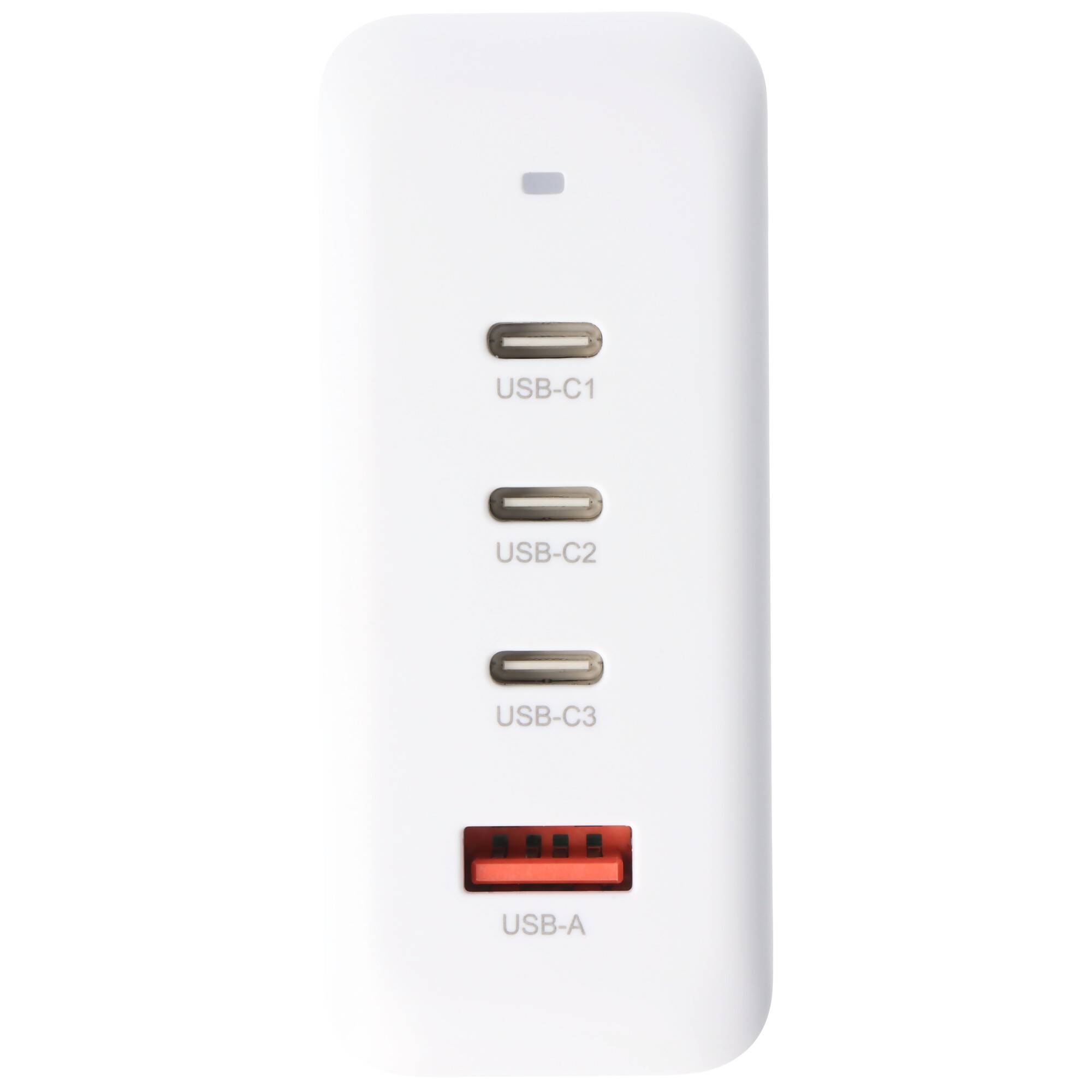 AccuCell 100 W GaN Charger mit 3x USB-C Ausgang und einem USB-A Ausgang, maximaler USB-C Ausgang 100 W PD