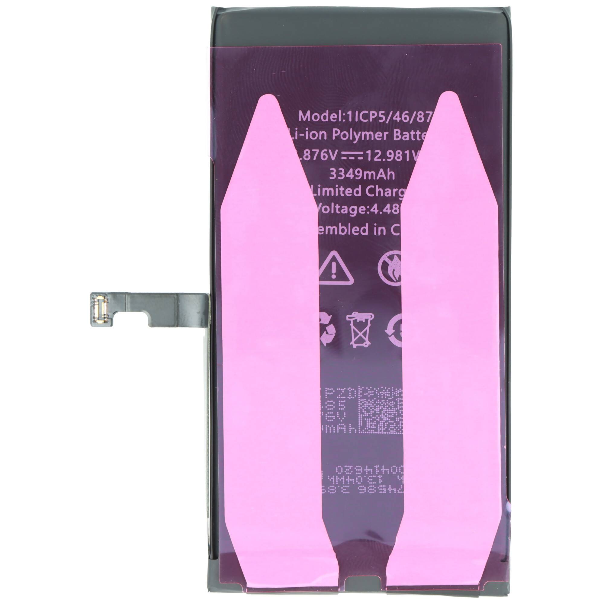 Akku passend für Apple iPhone 15, diagnostizierbar, Li-Polymer, 3,87V, 3349mAh, 12,98Wh, ohne Werkzeug