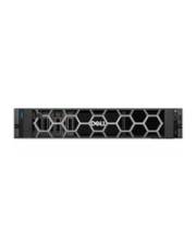Schwarzer Dell-Server mit wabenförmigem Gitter, blauer Anzeigelampe und zentriertem Dell-Logo auf der Vorderseite.