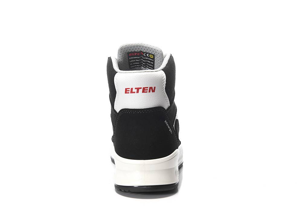 Schwarz-weißer High-Top-Sneaker der Marke „ELTEN