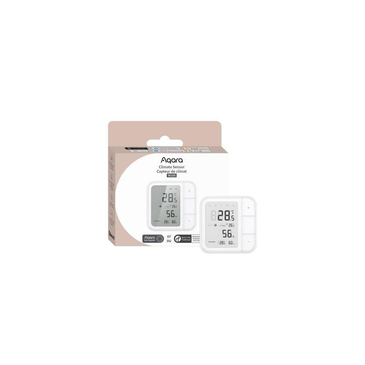 Ein intelligenter Klimasensor in der Verpackung zeigt 