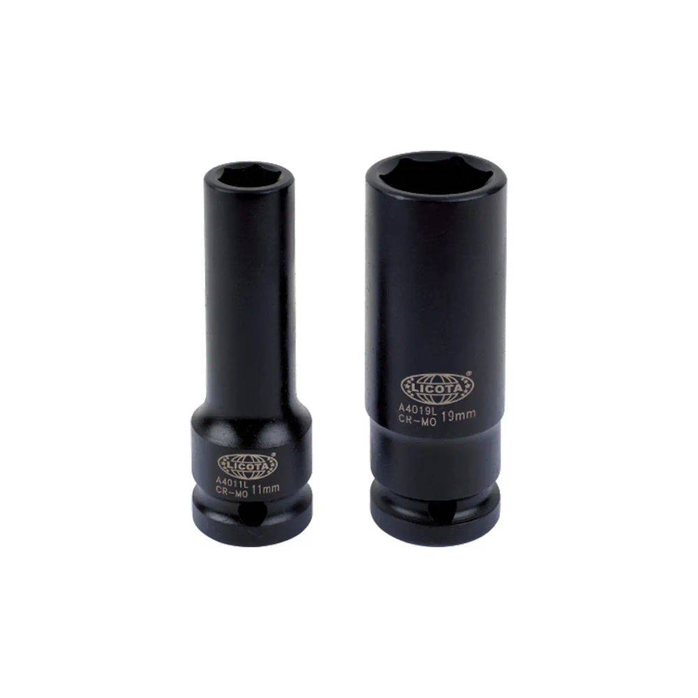 Zwei schwarze Stecknüssel, einer mit der Beschriftung „11mm