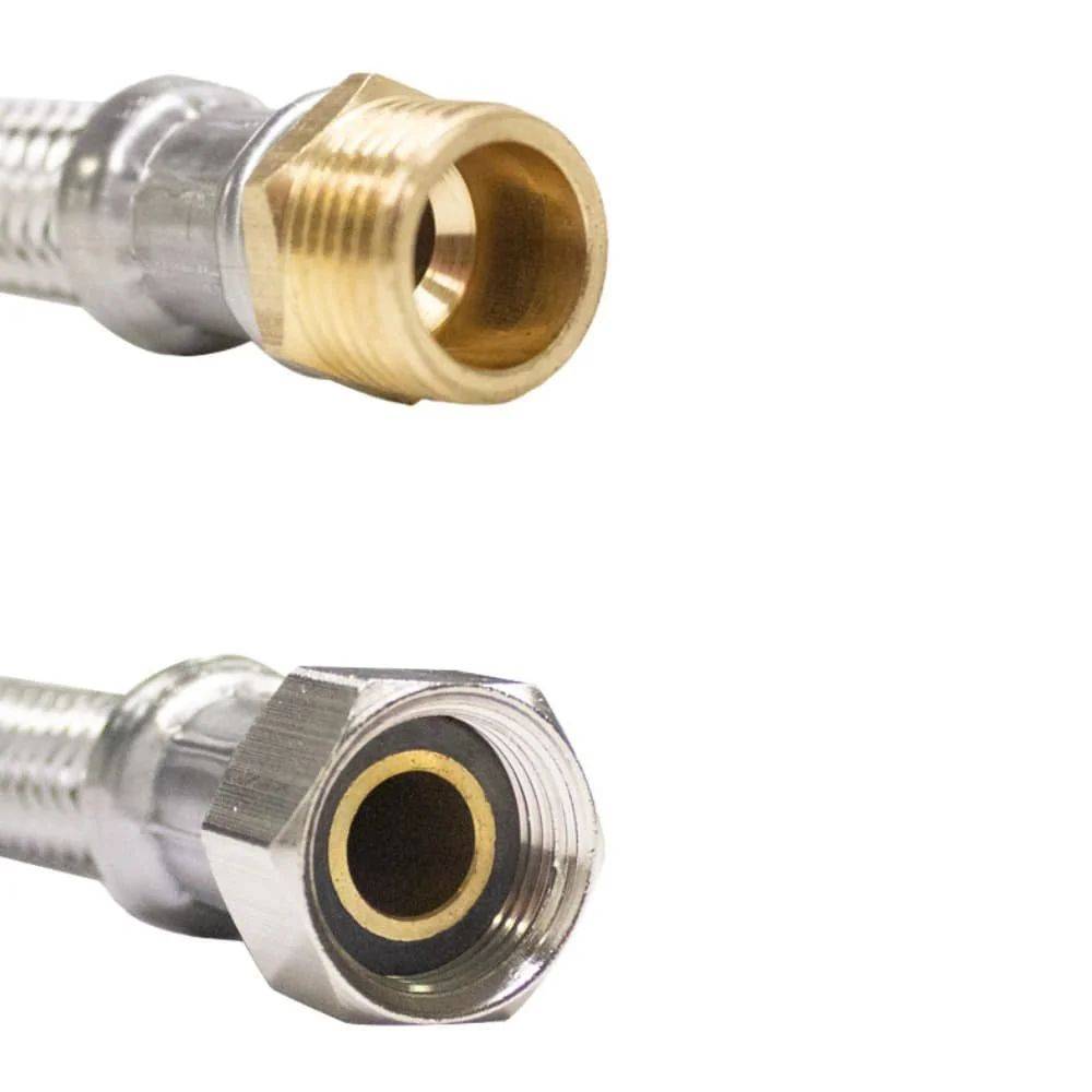 Panzerschlauch 1/2 Zoll Edelstahl Flexschlauch DVGW 800mm