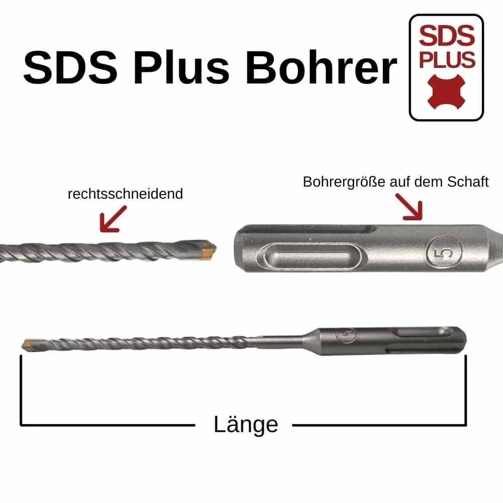 SDS Plus Hammerbohrer 20mm Betonbohrer Steinbohrer 4-Schneider