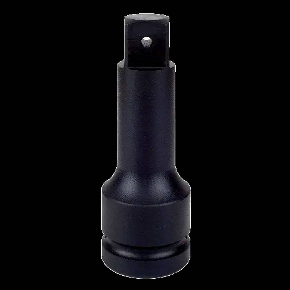 Ein schwarzer Steckadapter mit einem Vierkantantrieb oben und einer runden Basis.
