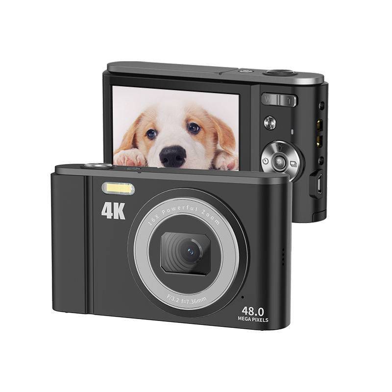 Digitalkamera 48MP, 16x Zoom, 4K Videokamera, 2.8" LCD-Bildschirm Black
