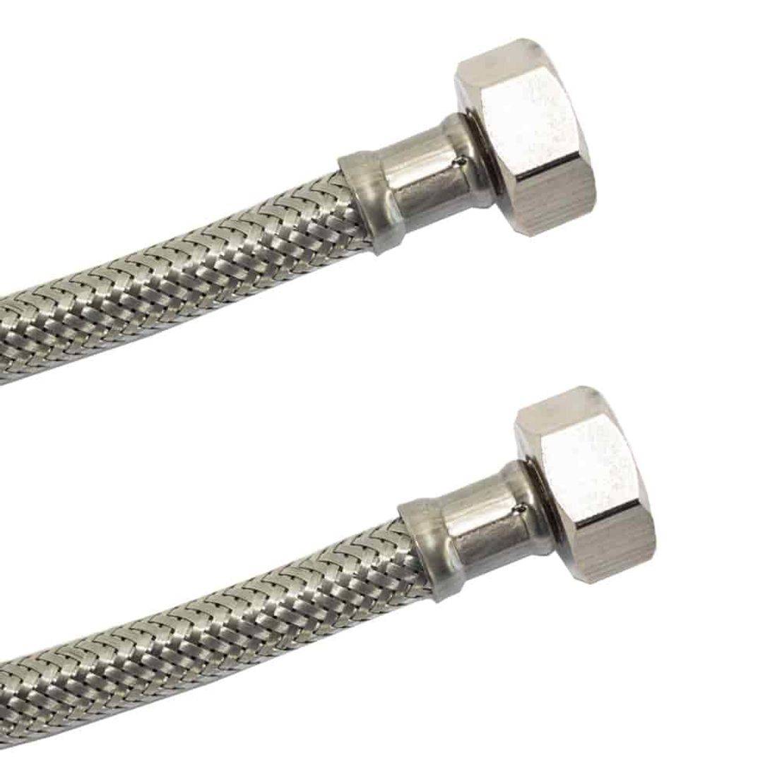 Edelstahl Panzerschlauch 1/2 Zoll Flexschlauch DVGW 300 mm