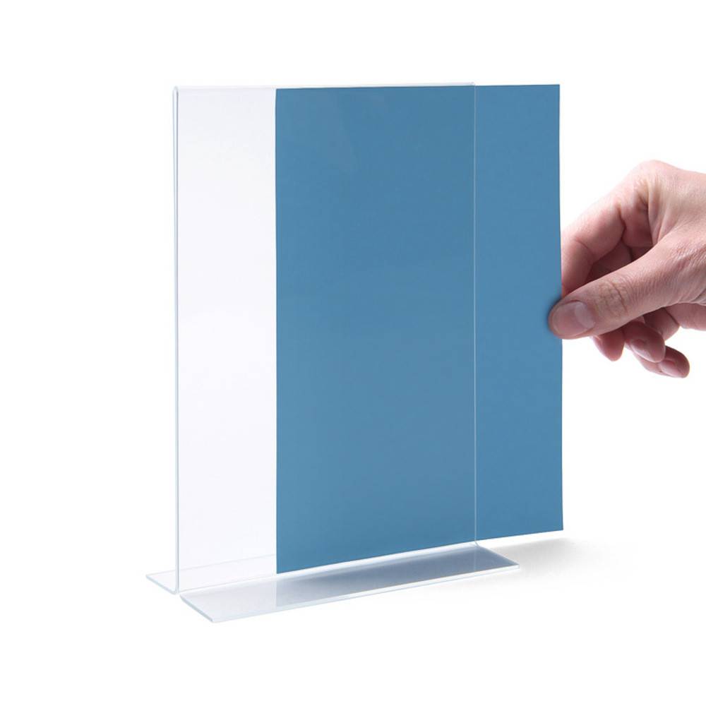 Showdown Displays Acrylaufsteller in T-Form DIN A6 quer