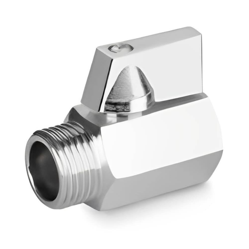 Kugelhahn 3 8 Mini Messing verchromt AG x IG