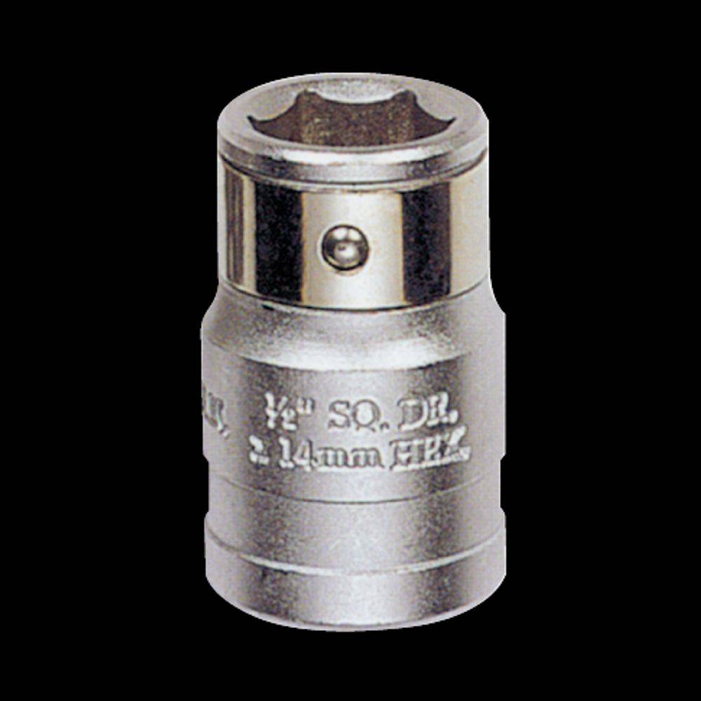 Ein Metallnussklopfen-Werkzeug mit glänzender Oberfläche, graviert mit „1/2