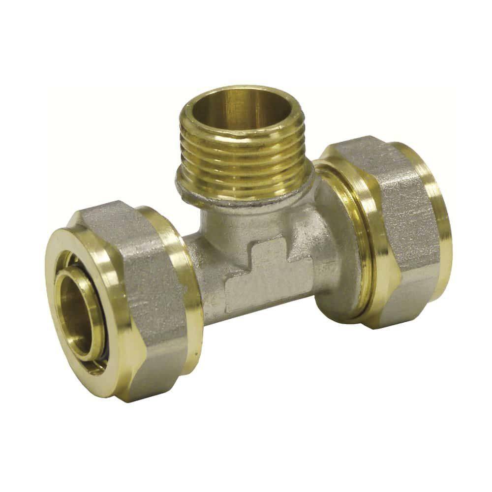 Schraubfitting T-Stück 20 x 2 - 1/2 AG - 20 x 2