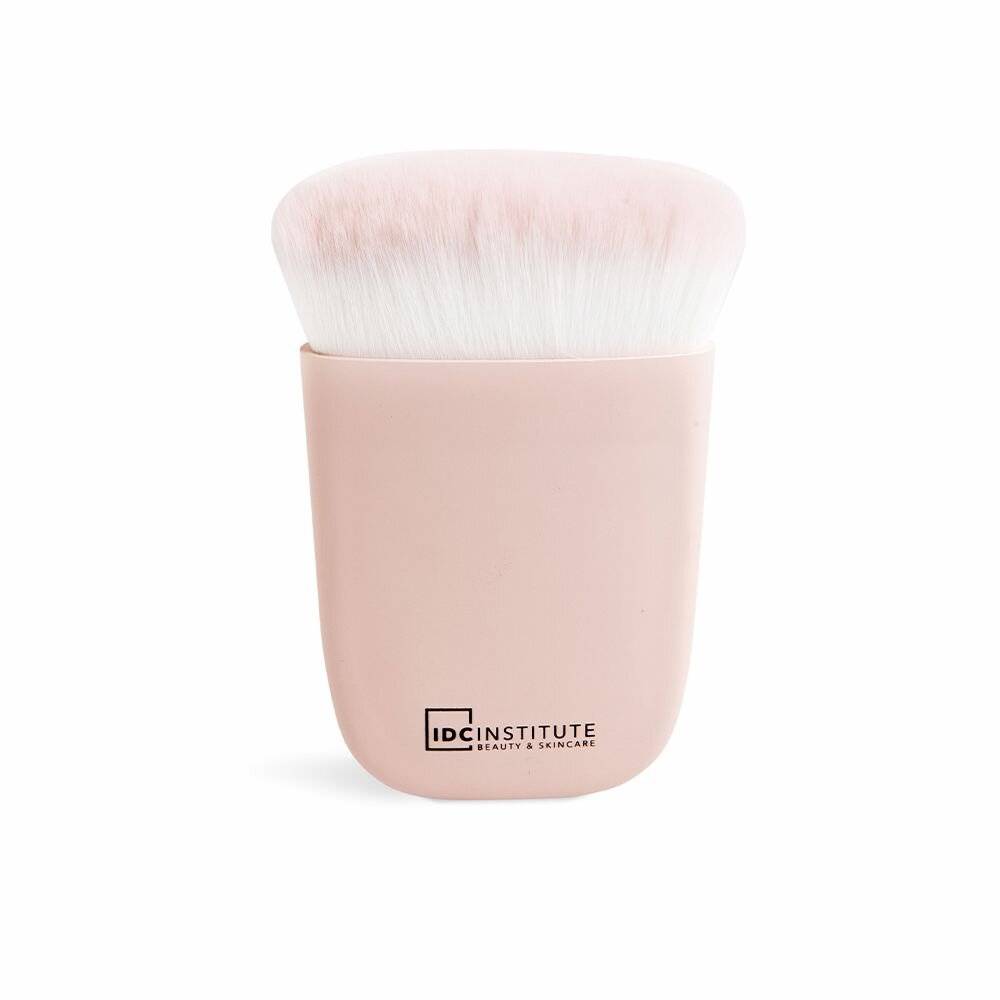 IDC Institute Beauty & Skincare' Pinsel mit breitem, rosa Griff und weichen, weißen Borsten.
