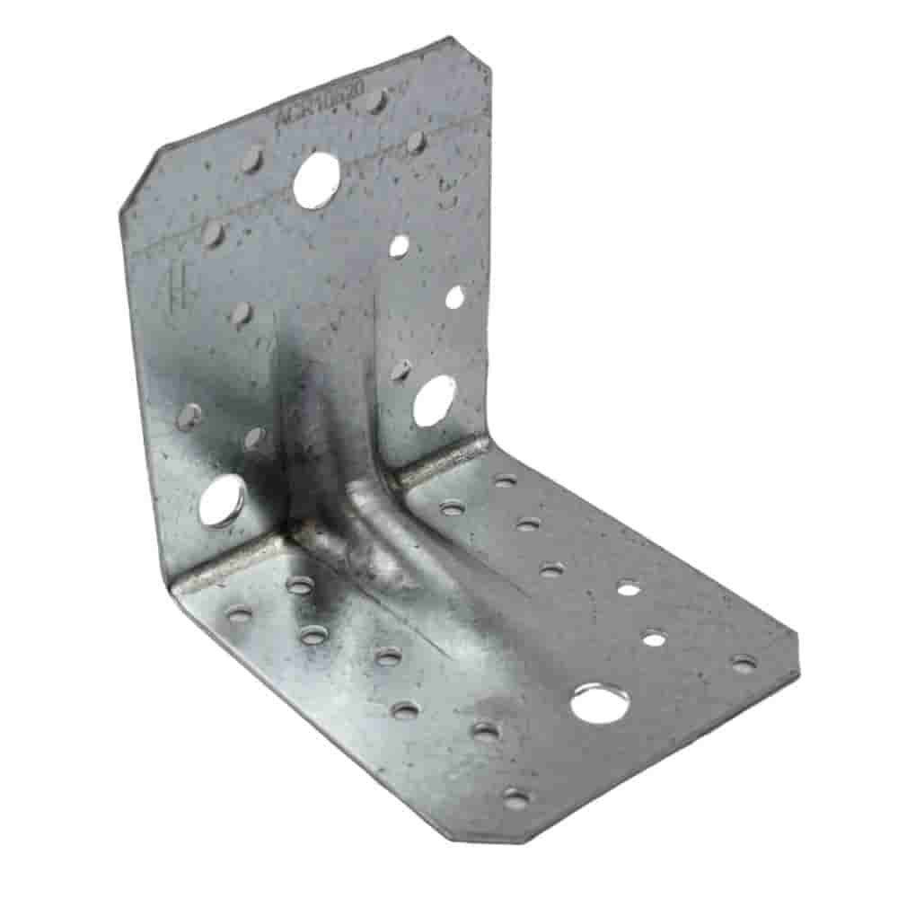 Metallwinkelhalter mit mehreren Bohrungen zur Befestigung und Unterstützung in Bauprojekten.